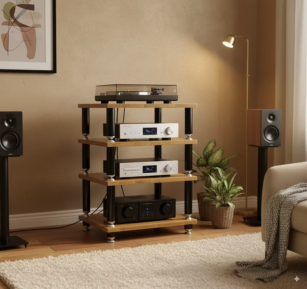 NORSTONE Stäbbl Bamboo HiFi Rack