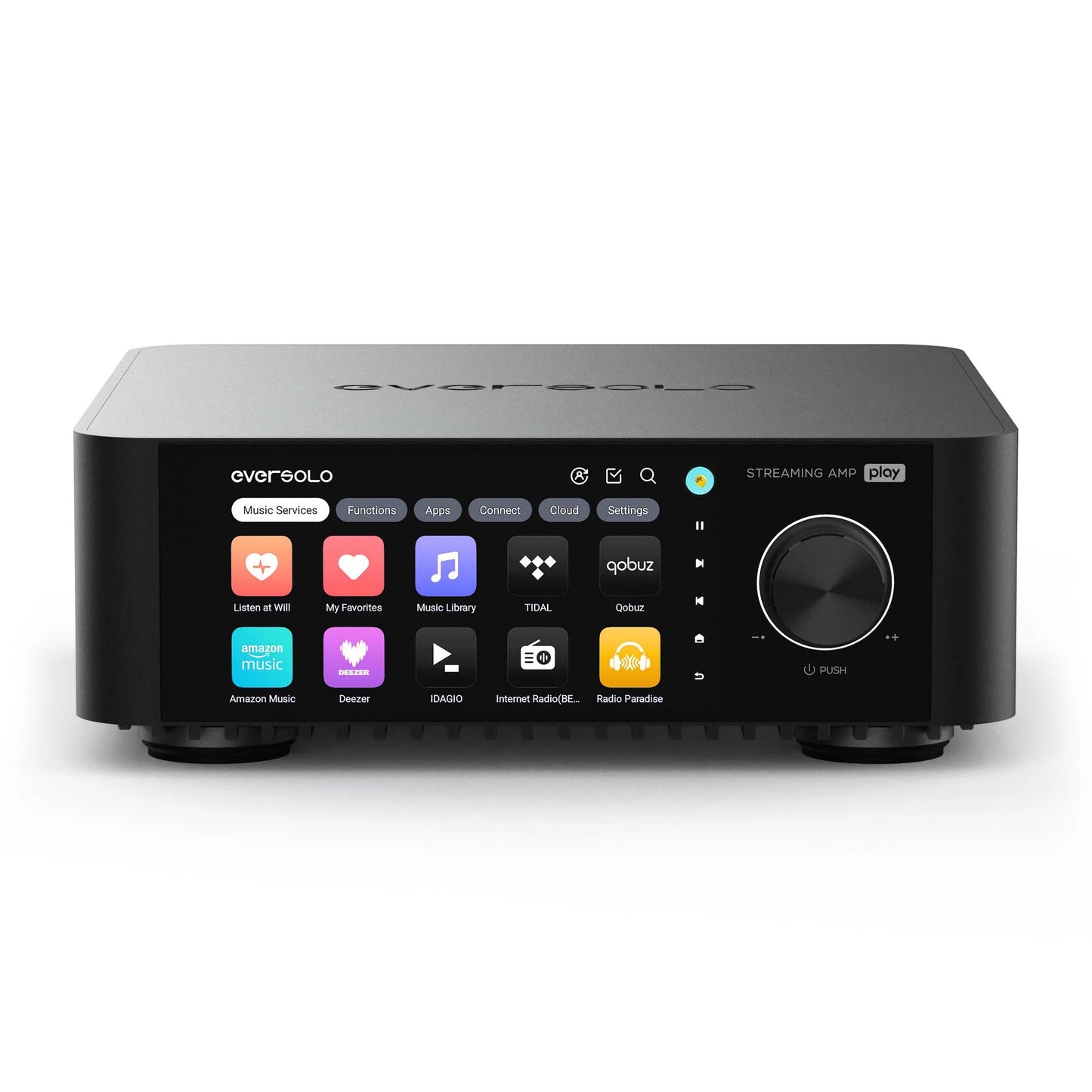 EVERSOLO PLAY Optional mit CD-Player Digital Media Player Streamer & HIFI AMP Integrierter Vollverstärker