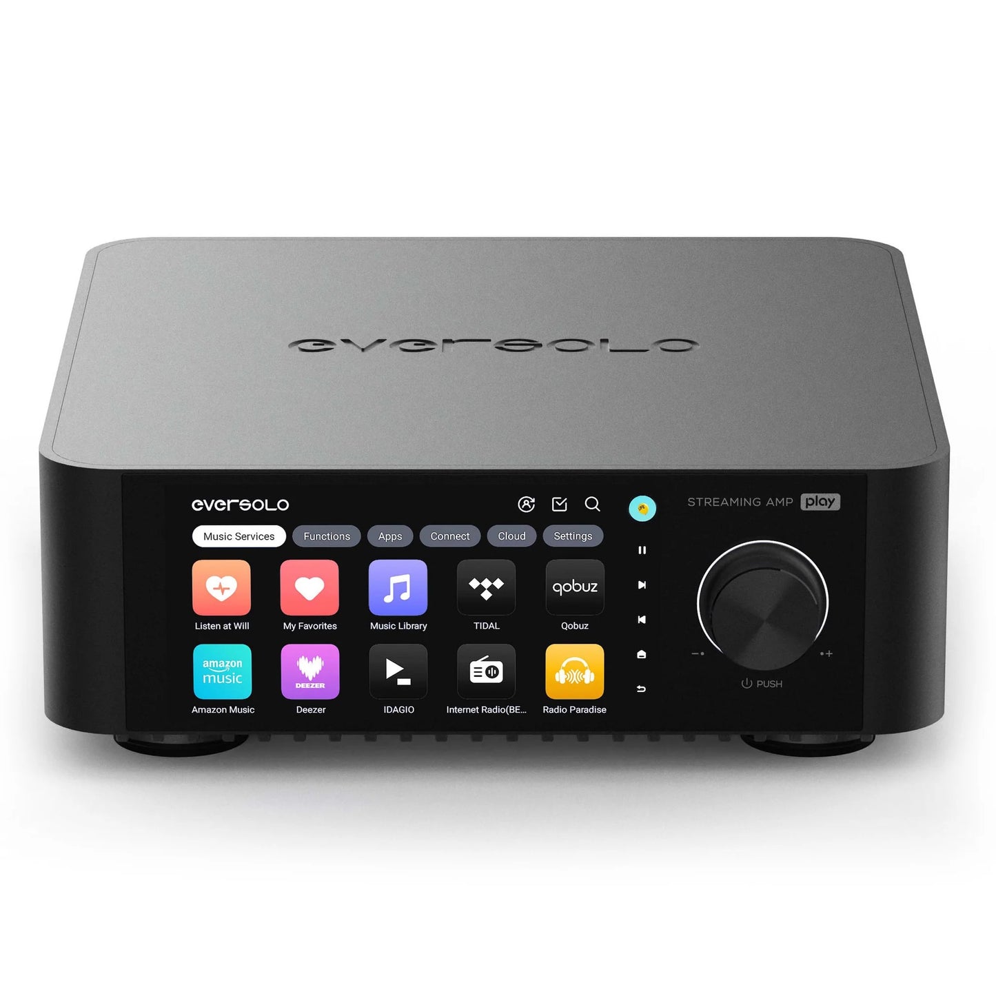 EVERSOLO PLAY Optional mit CD-Player Digital Media Player Streamer & HIFI AMP Integrierter Vollverstärker
