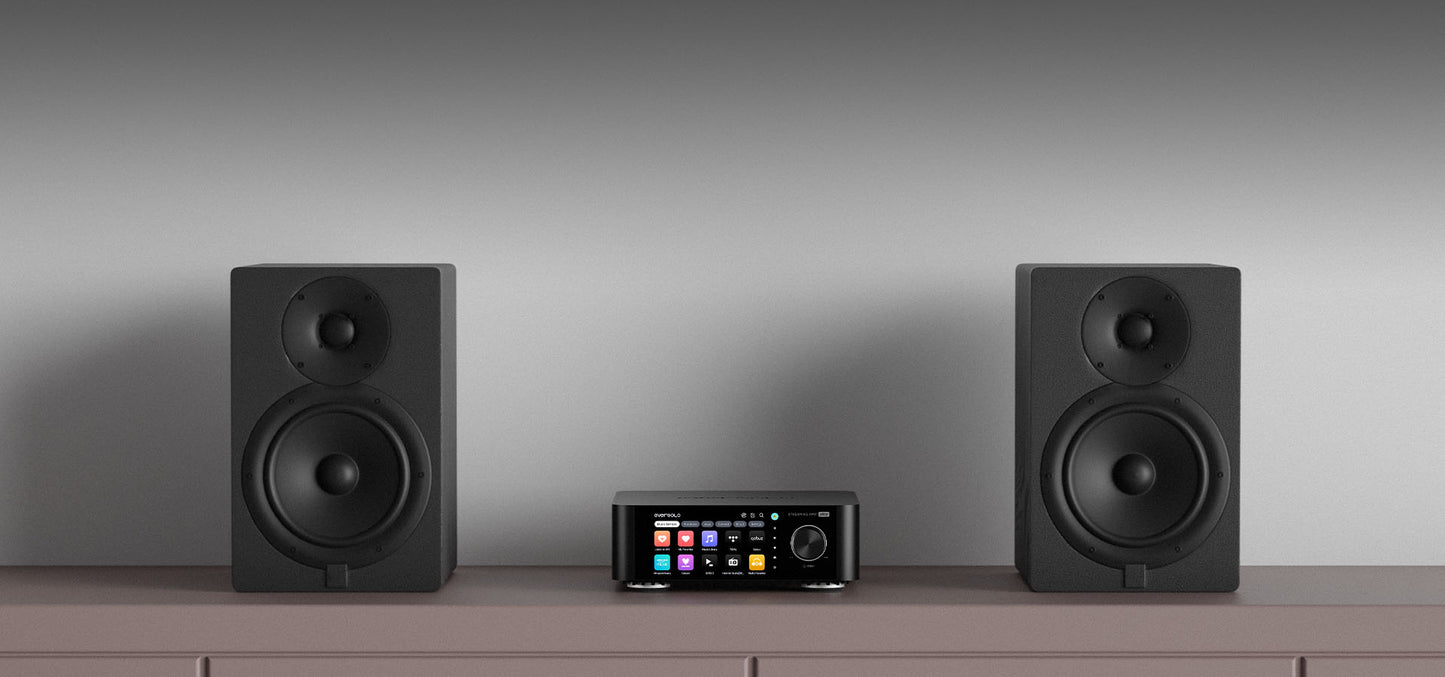 EVERSOLO PLAY Optional mit CD-Player Digital Media Player Streamer & HIFI AMP Integrierter Vollverstärker