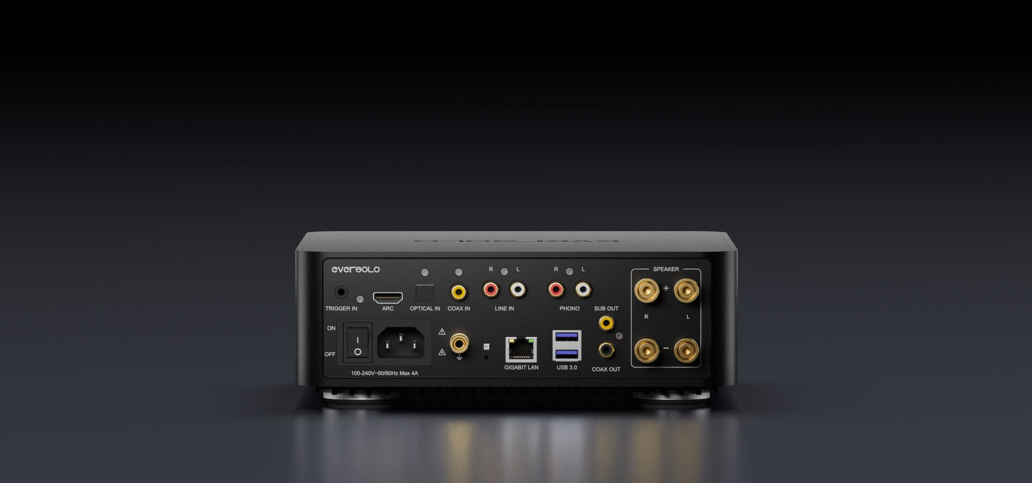 EVERSOLO PLAY Optional mit CD-Player Digital Media Player Streamer & HIFI AMP Integrierter Vollverstärker