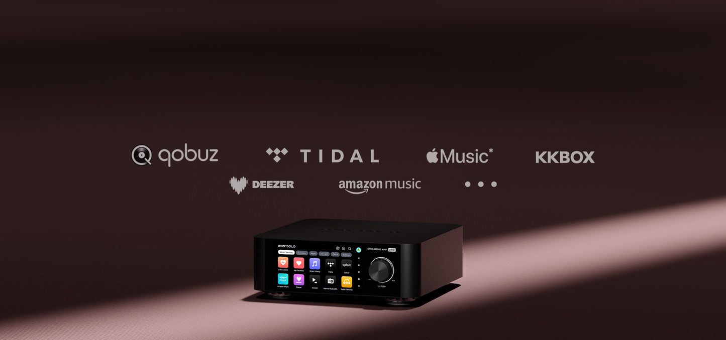 EVERSOLO PLAY Optional mit CD-Player Digital Media Player Streamer & HIFI AMP Integrierter Vollverstärker