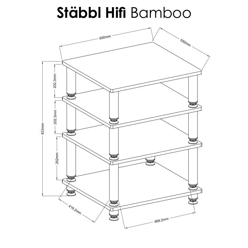 NORSTONE Stäbbl Bamboo HiFi Rack