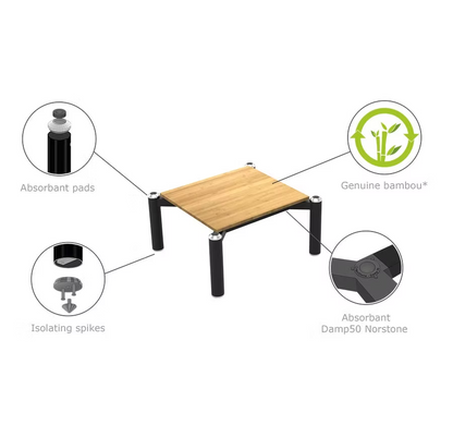 NORSTONE Spider Bamboo / Black  Base / 1 / 2 / 3 Modul HiFi Rack