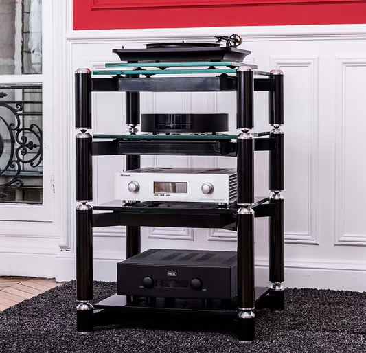 NORSTONE Spider Bamboo / Black  Base / 1 / 2 / 3 Modul HiFi Rack